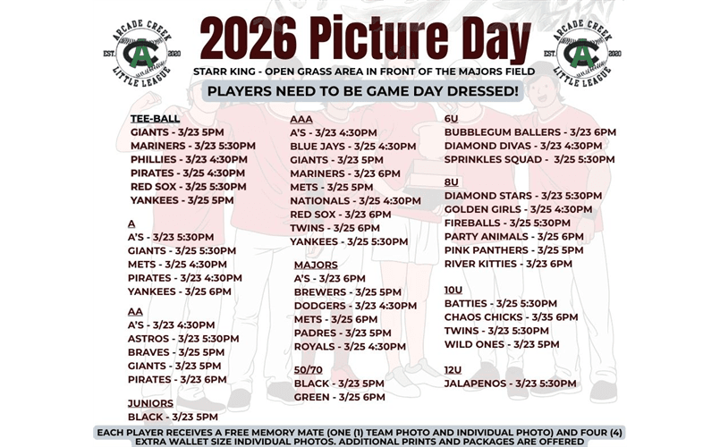 Arcade Creek Little League photo