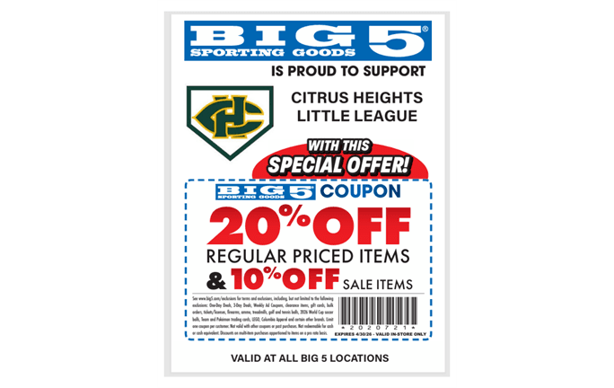 Big 5 Coupon EXPIRES 4.30.26