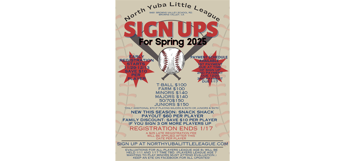 North Yuba Little League photo