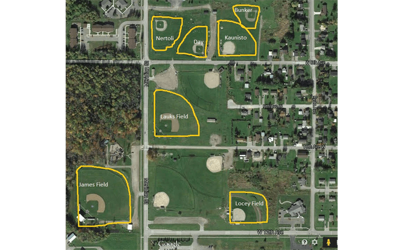 Sault Area Little League Park Map