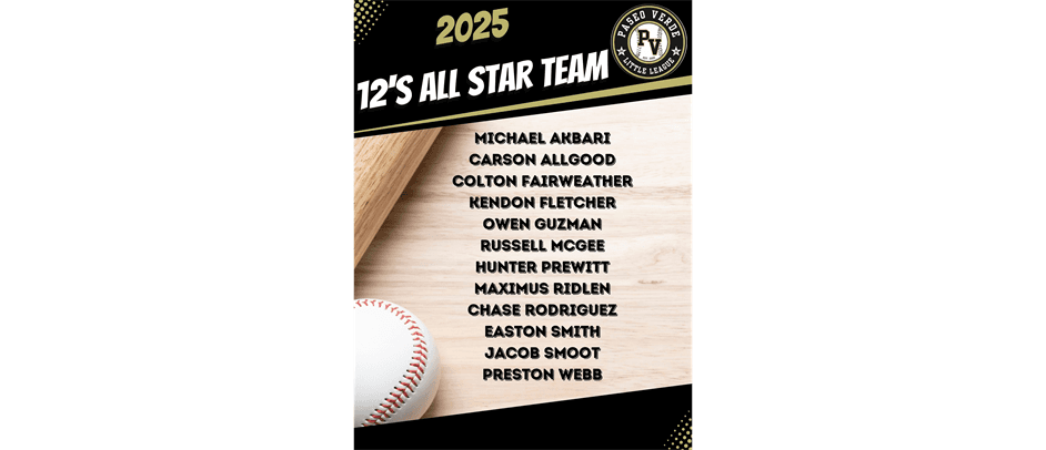 2025 12's All Star Team!