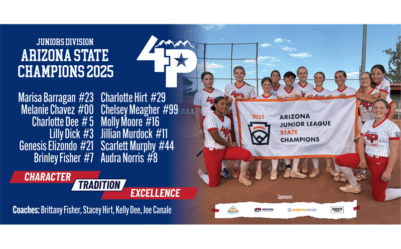 2025 Arizona Softball Junior League State Champions!