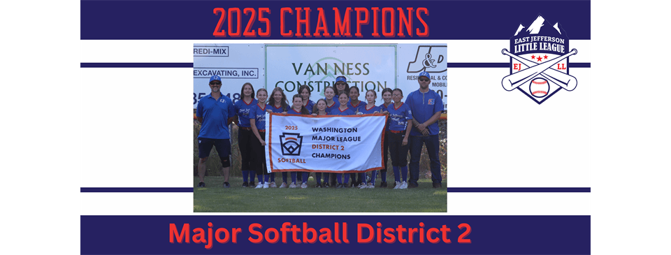 Major Softball Dist. 2 Champions