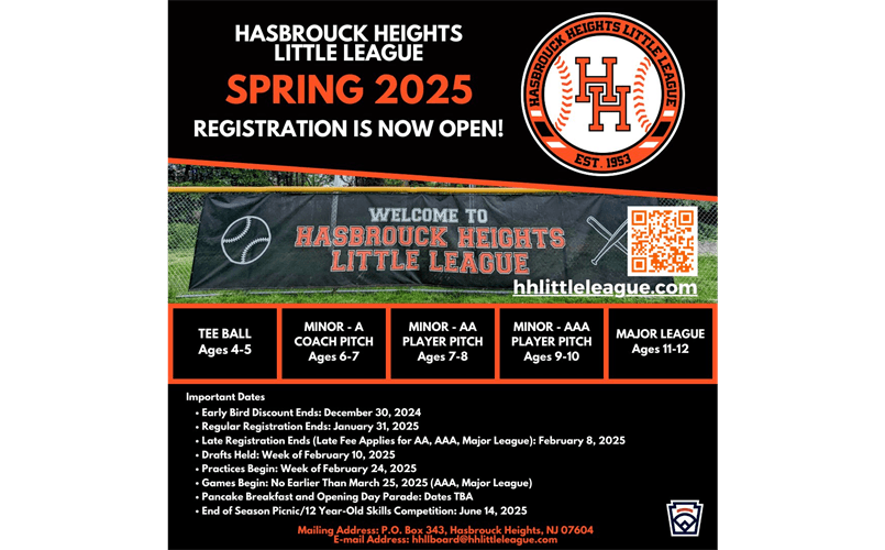 HHLL SPRING 2025 REGISTRATION IS NOW OPEN