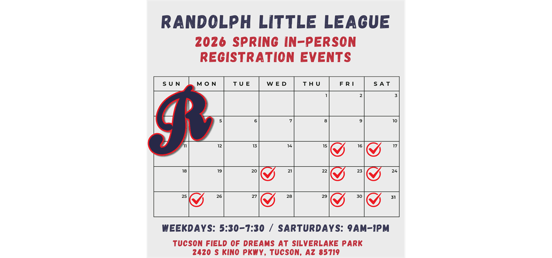 In-person Registration Dates!