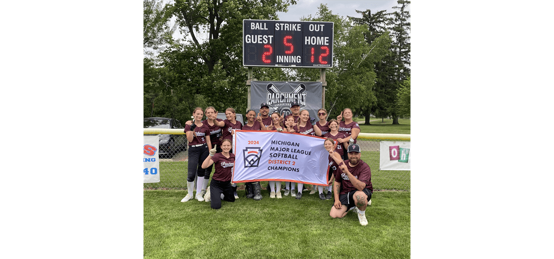 11/12 Major Softball District Champs 2024