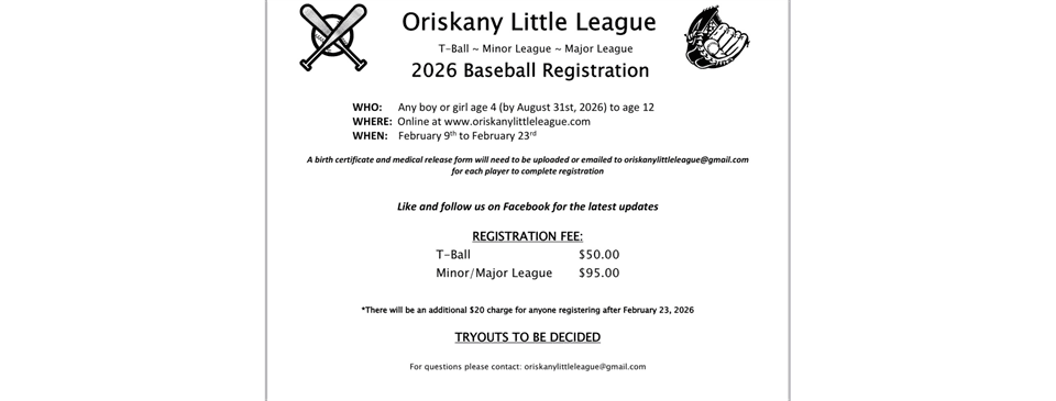 2026 League Registration