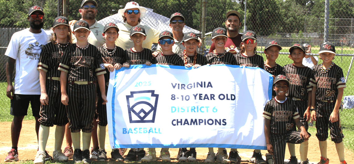 2025 8-10 Baseball District Champions!