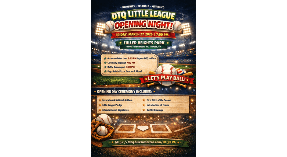 Save the Date, Opening Day Friday March 27, 2026 at 7PM!