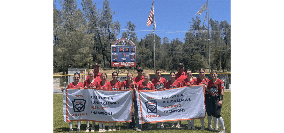2025 Junior Softball District 1 and Section 2 Champions
