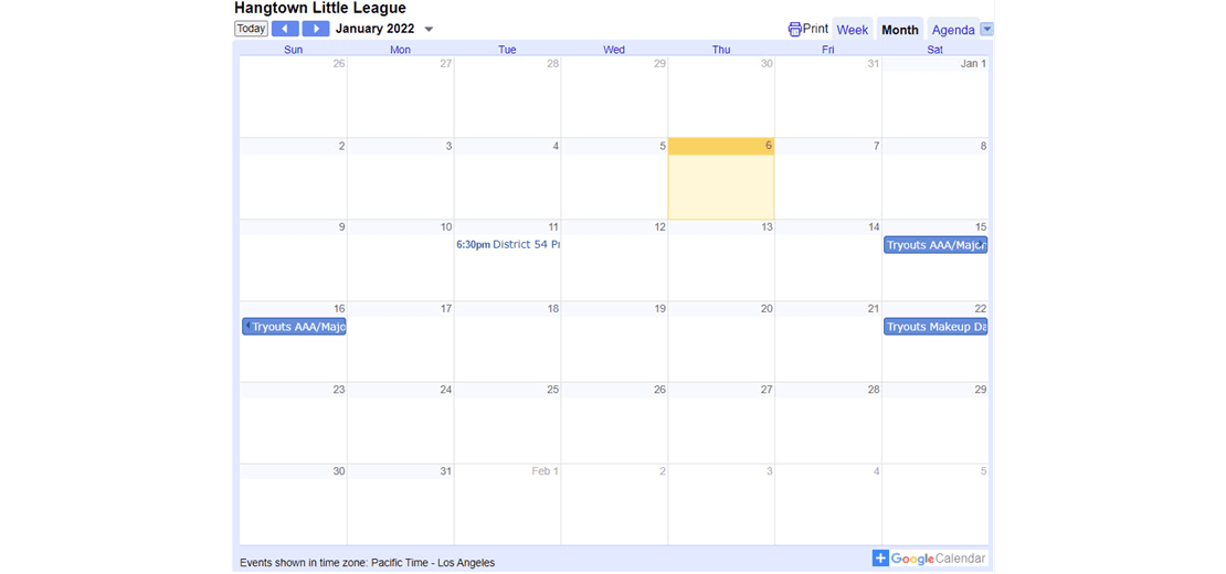 Check our Calendar often