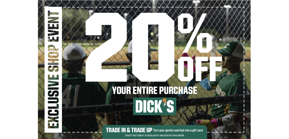 Dicks Sporting Goods Shopping weekend coupon!