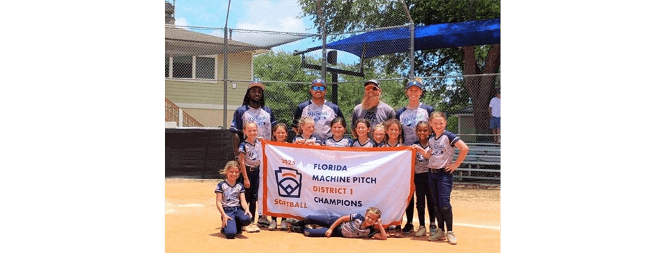 2025 Softball Machine Pitch District 1 Champions