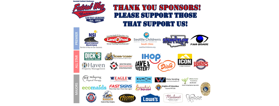 Thank You FWNLL Sponsors!