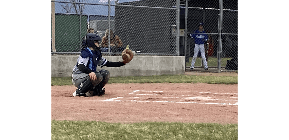 Working hard behind the plate