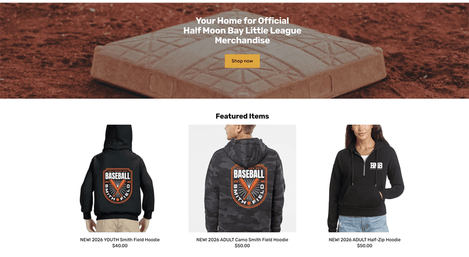 HMB Little League Merchandise Store