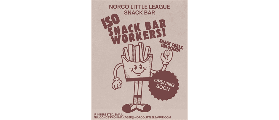 Looking for Snack Bar Workers