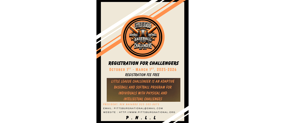 2026 Registration for Challengers!