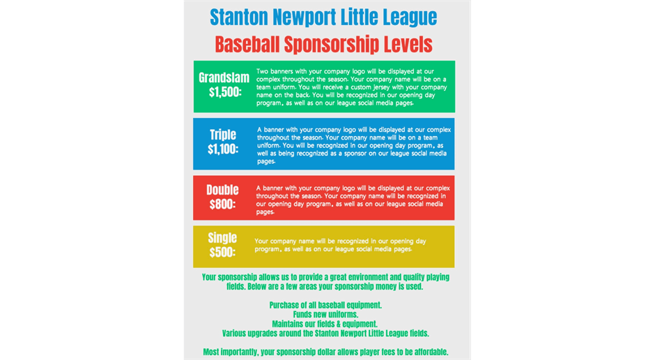 2026 Sponsorship Packages