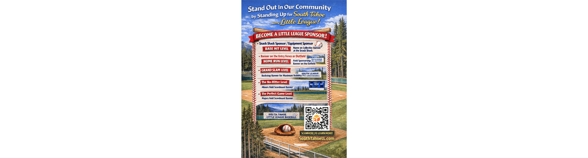 Stand Out In Our Community by Standing Up for South Tahoe Little League!
