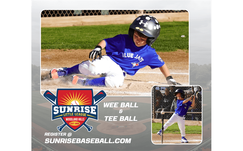 Sign Up for Wee Ball Tee Ball at Sunrise Little League!