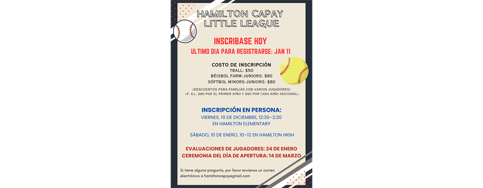 Inscribase Hoy!