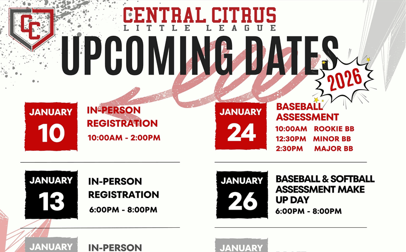 2026 UPCOMING DATES