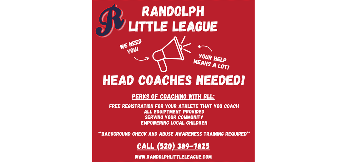 Coaches Needed for upcoming Spring 2026 season!