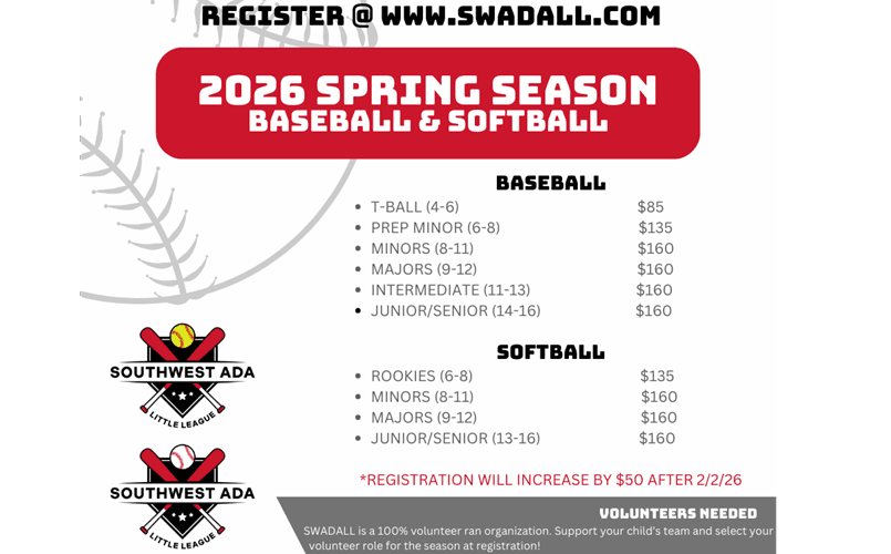 2026 Spring Fees