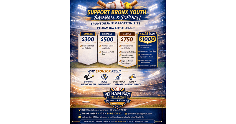 Sponsor Pelham Bay Little League
