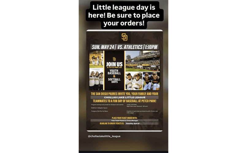 Padres little league Day