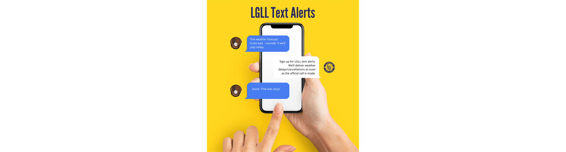 Sign Up For LGLL Text Alerts