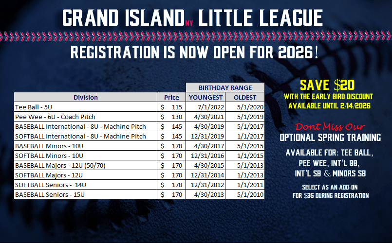 Login to register for 2026 today!