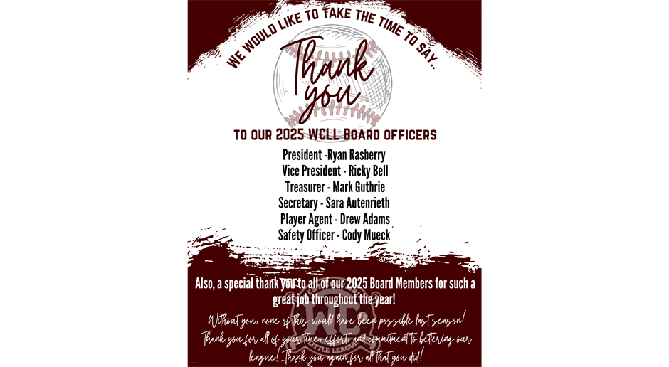 Thank You 2025 Board Members