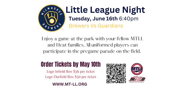 2026 Brewers Little League Night