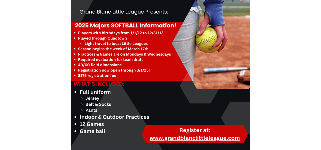 2025 Majors SOFTBALL info!!