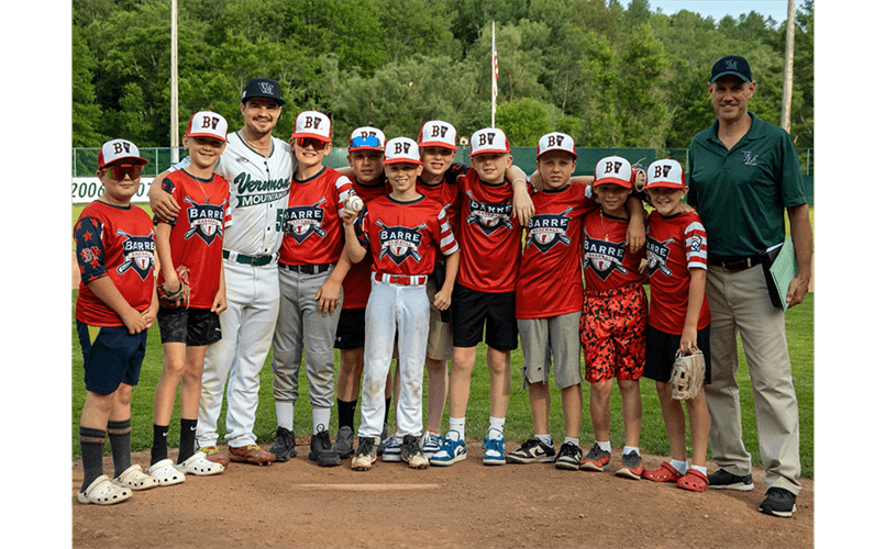 Barre 11U All-Stars take the field at the Vermont Mountaineers game!