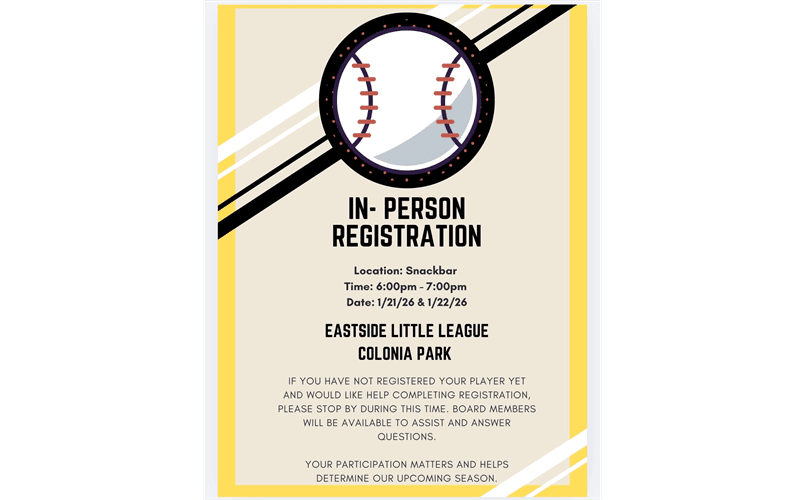 in person registrations