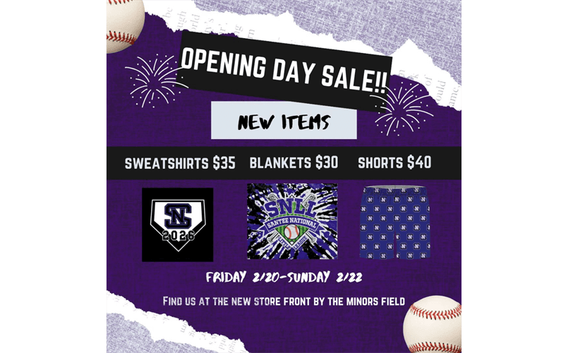 Opening Day Sale