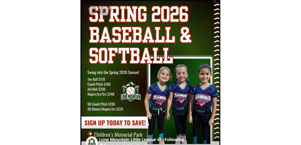 Registration Open For Spring Softball Click Here