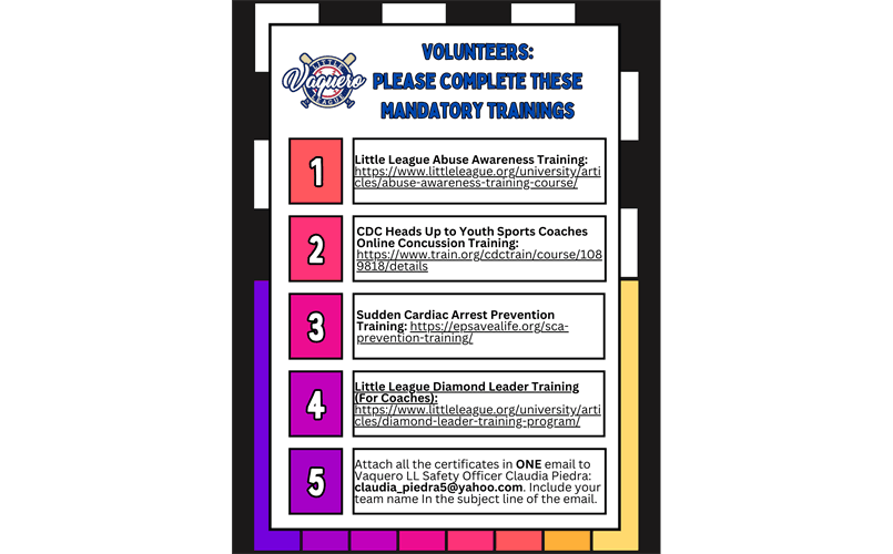 Volunteers Need to Complete Mandatory Trainings