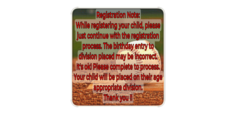 Registration Note!!