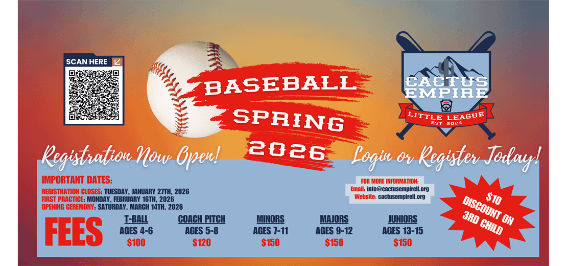 Spring 2026 Registration Is Now CLOSED!