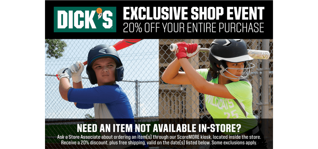 Livingston Little League 20% OFF Dick's SHOP EVENT
