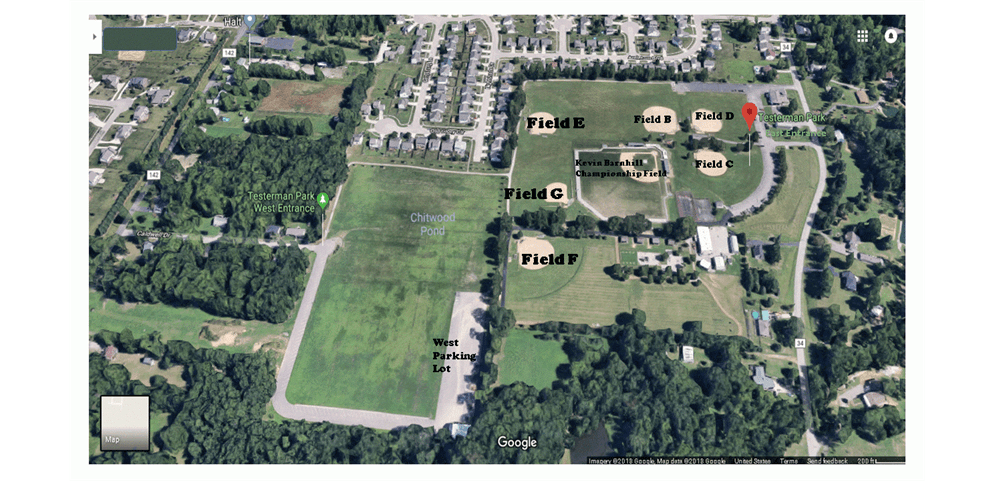 Testerman Park Field Locations