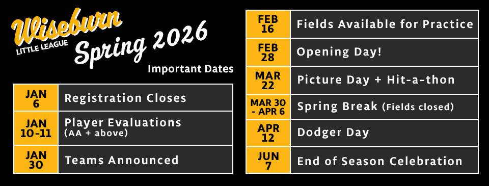Spring '26 Important Dates