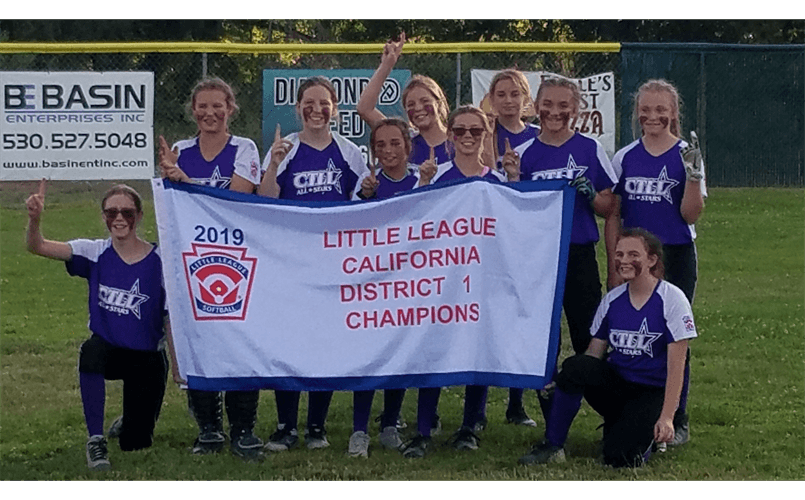 2019 Distrct 1 Major Softball Champions