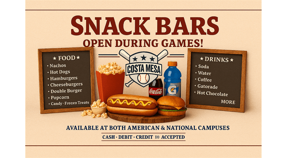See the Snack Bar Menu