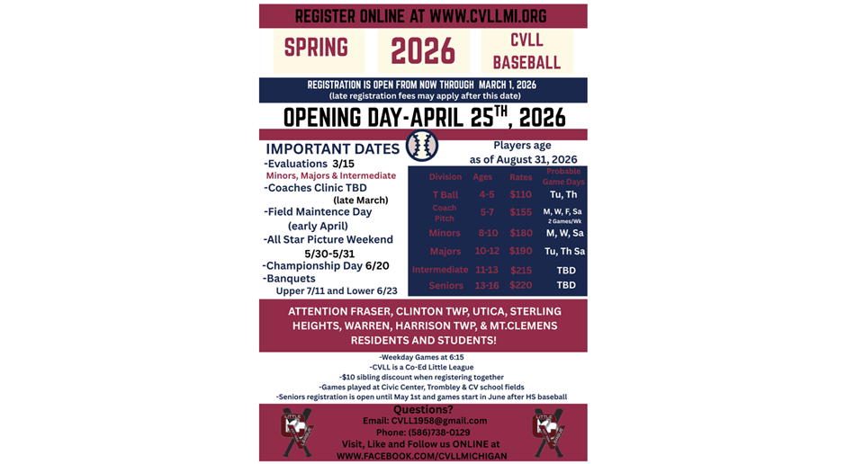 Spring Registration is Open!!!!