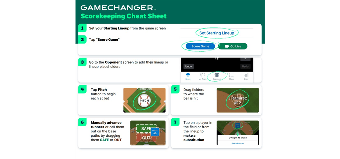 SCOREKEEPING - GAME CHANGER APP